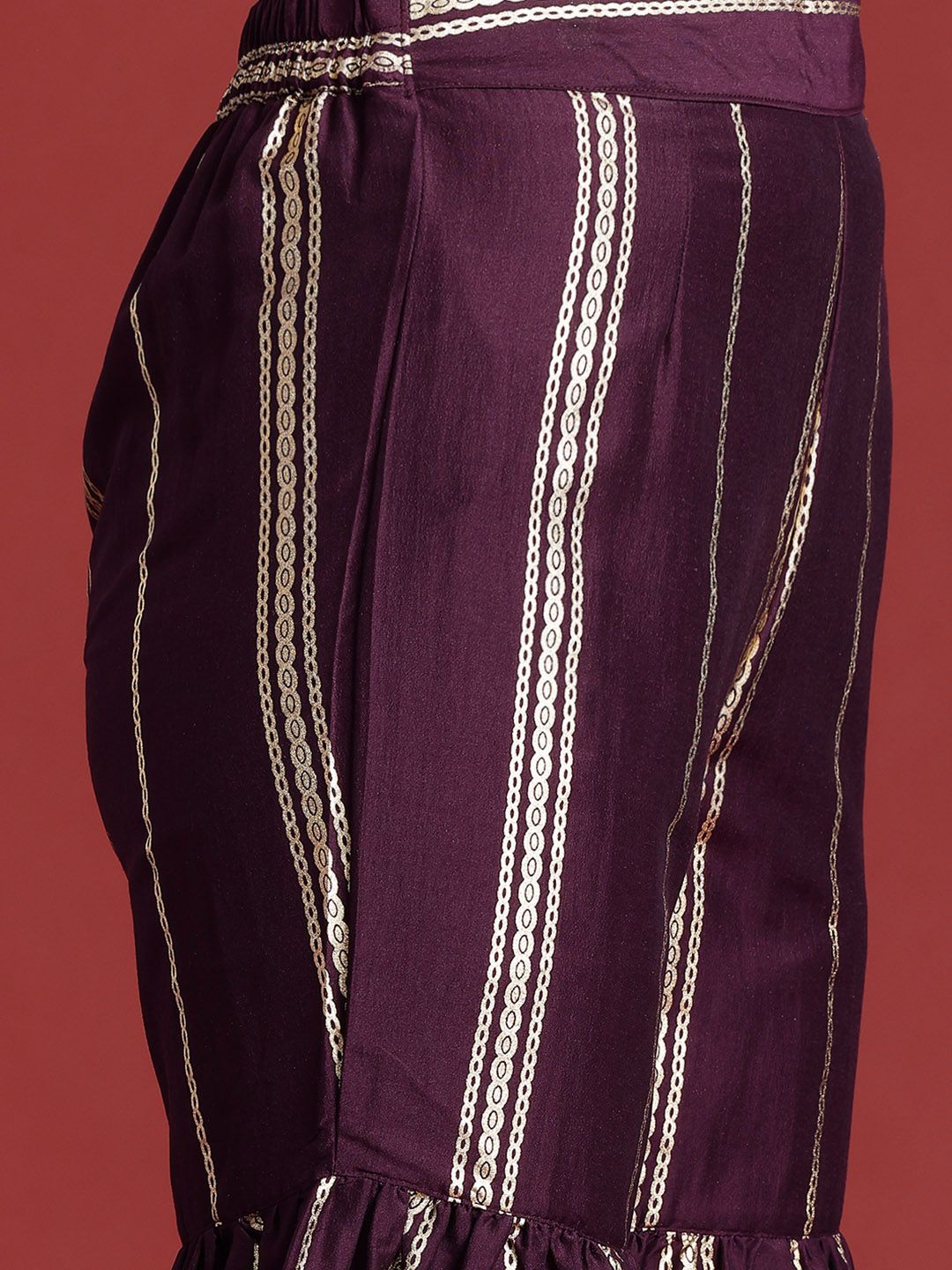 Dhiyona AN Printed Regular Sequinned Kurta With Sharara & Dupatta