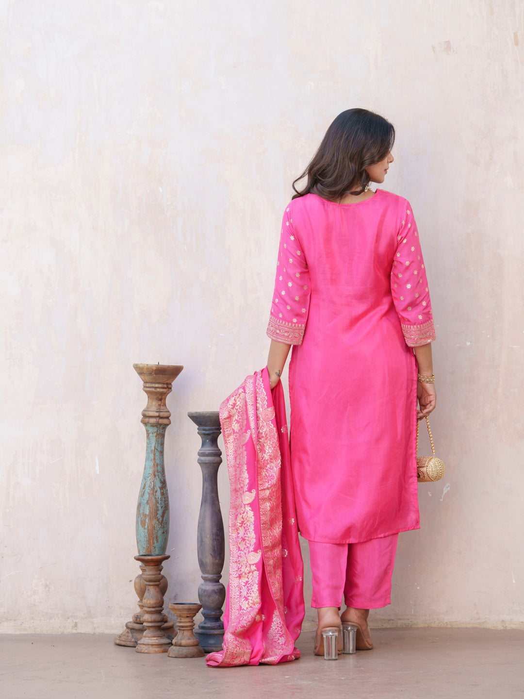 Palash Rose Full Work Suit Set
