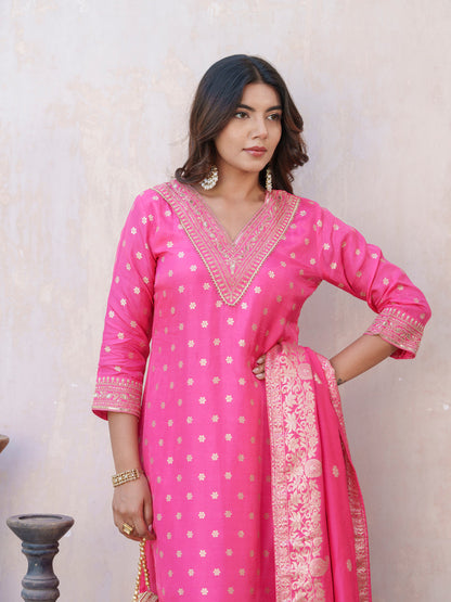 Palash Rose Full Work Suit Set