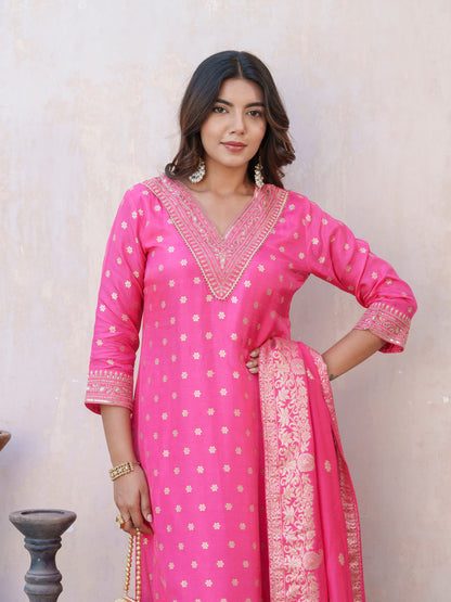 Palash Rose Full Work Suit Set