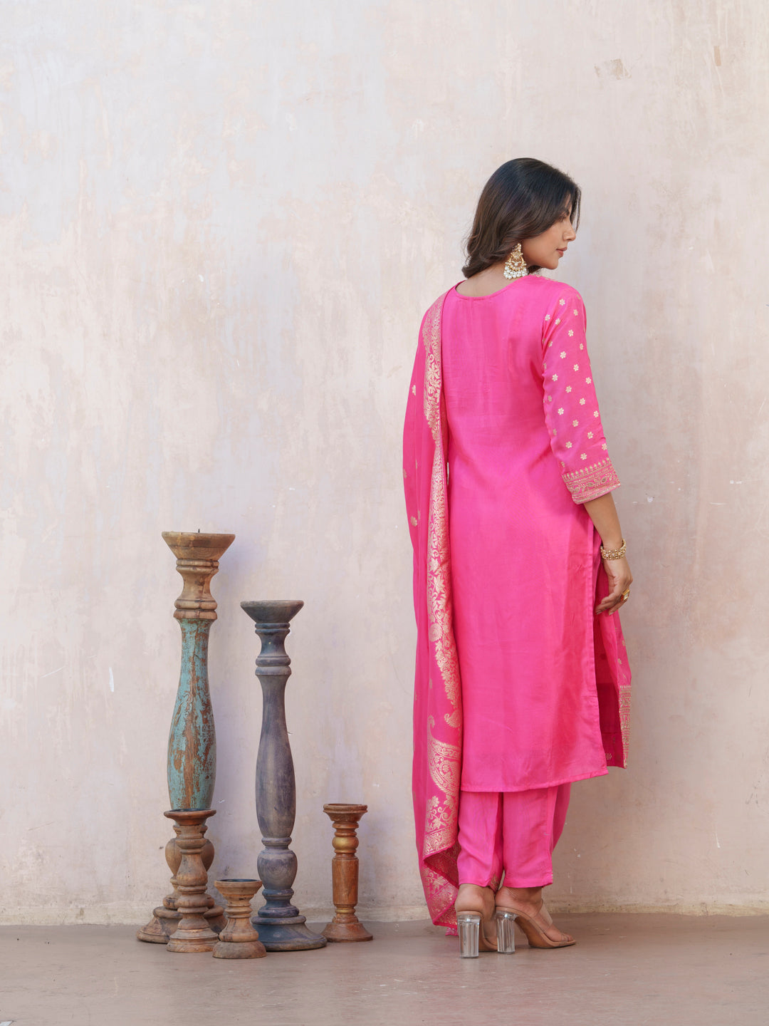 Palash Rose Full Work Suit Set