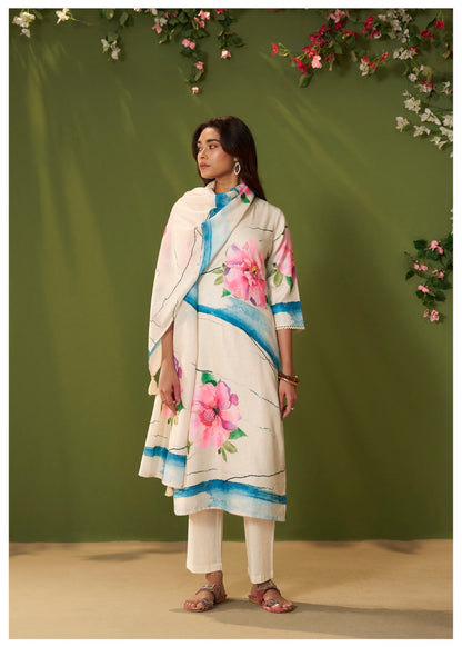 Itrh Roses cotton linen suit set