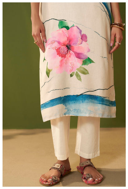 Itrh Roses cotton linen suit set