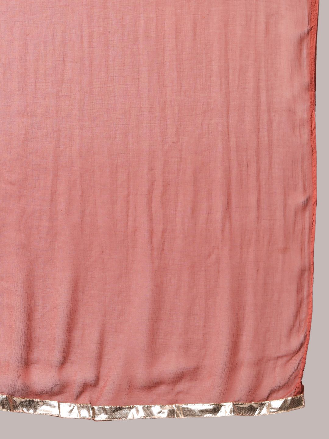 Dhiyona KL Floral Printed Round Neck Gotta Patti Straight Kurta With Trousers & Dupatta