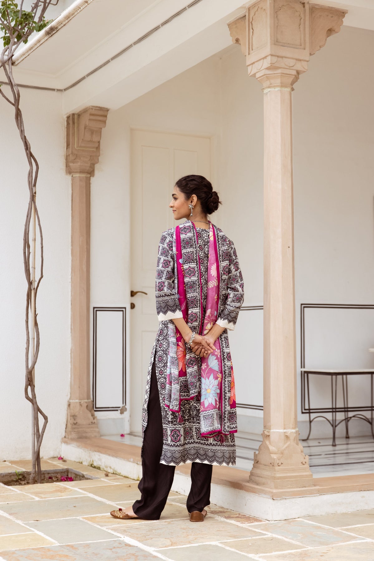Saisha Angel Premium Digital Print Muslin Suit Set