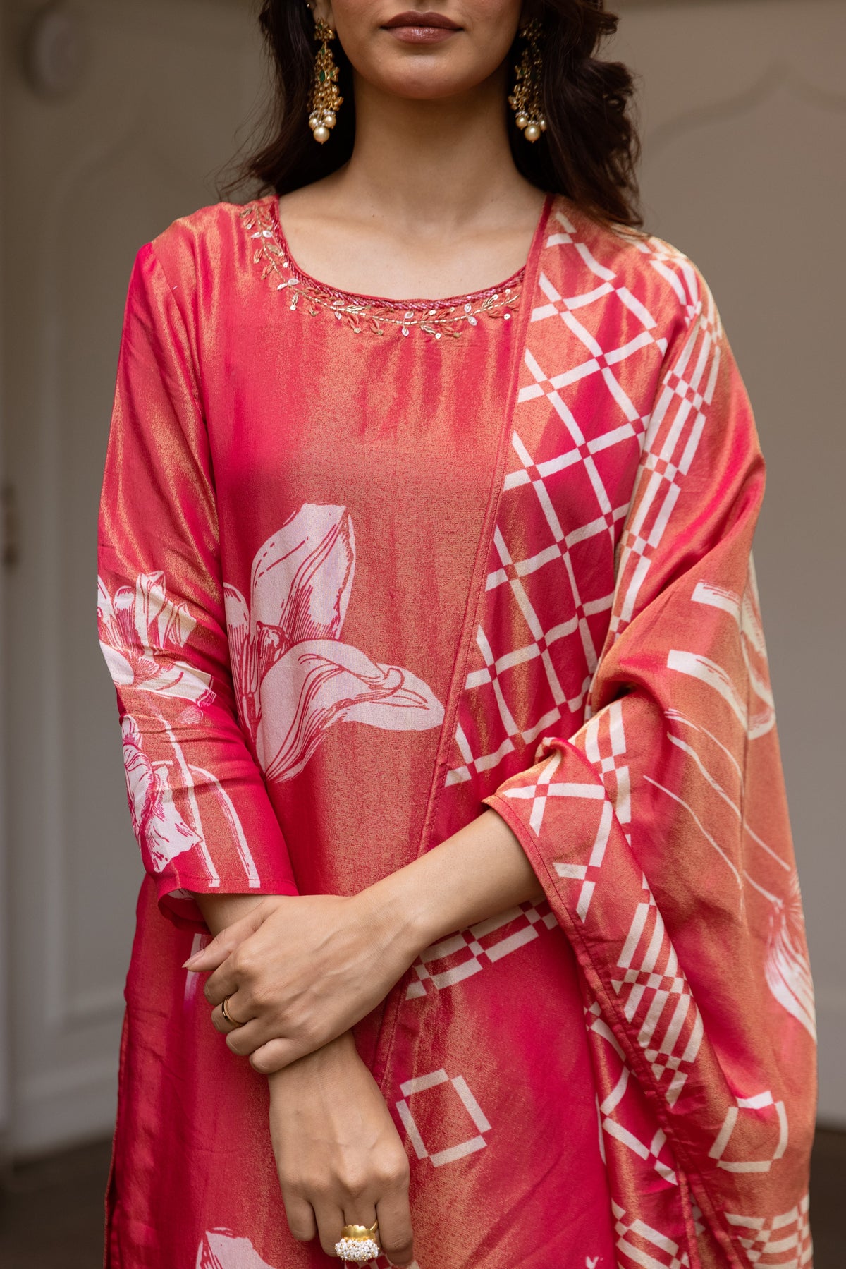 Bakul Vermi Premium Shimmer Suit set