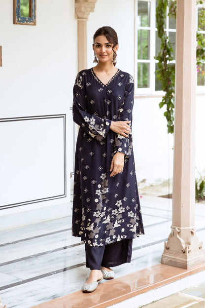 Shimoni Azure Kurta Pant Set