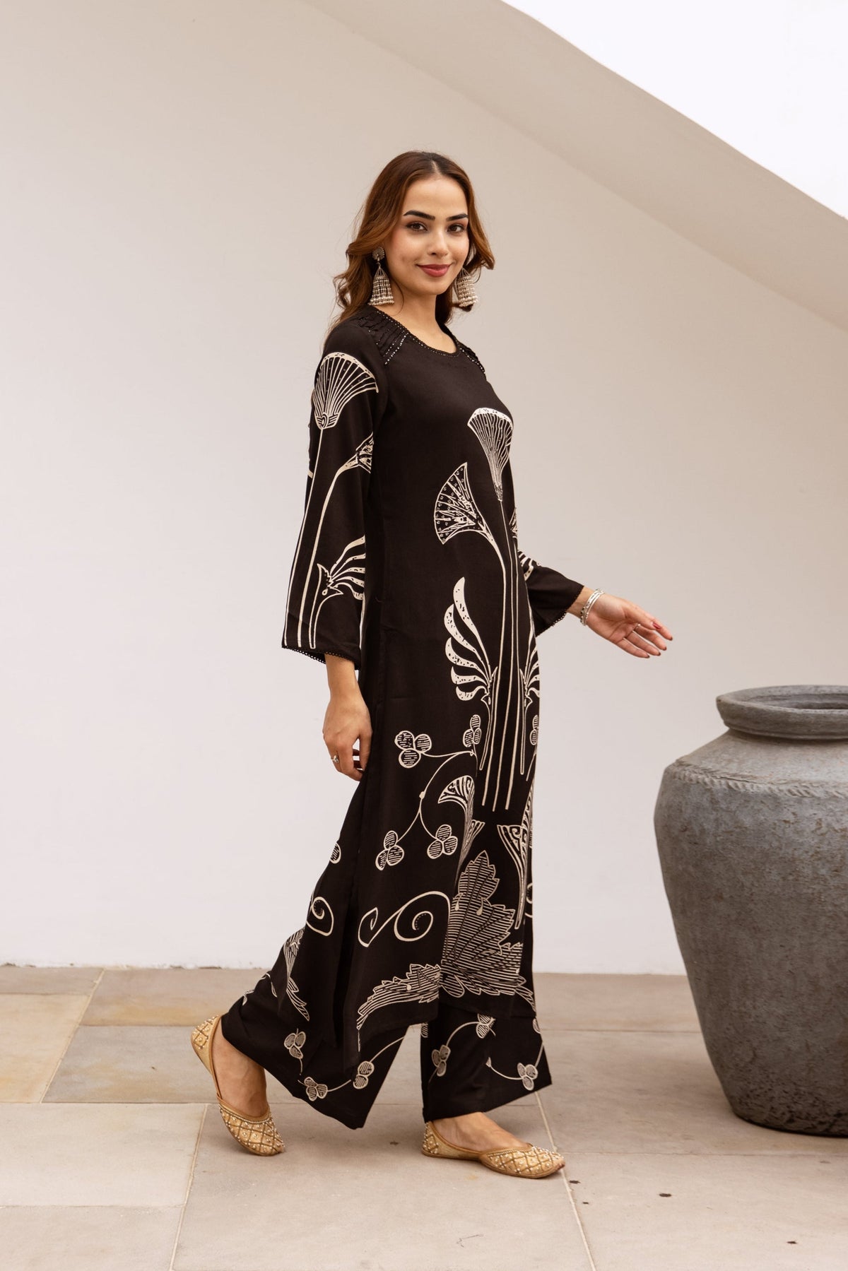 Bakul sable printed kurta pant set