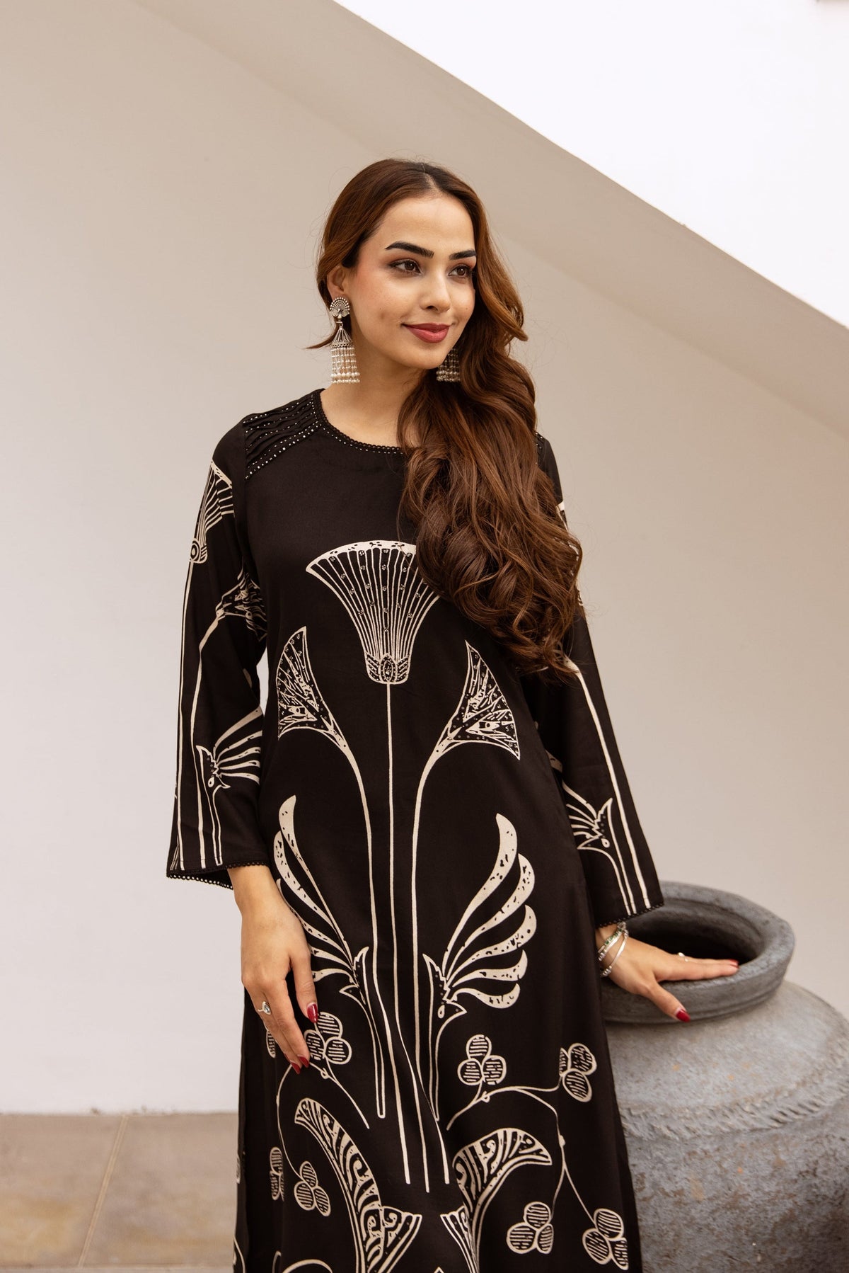 Bakul sable printed kurta pant set