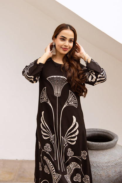 Bakul sable printed kurta pant set