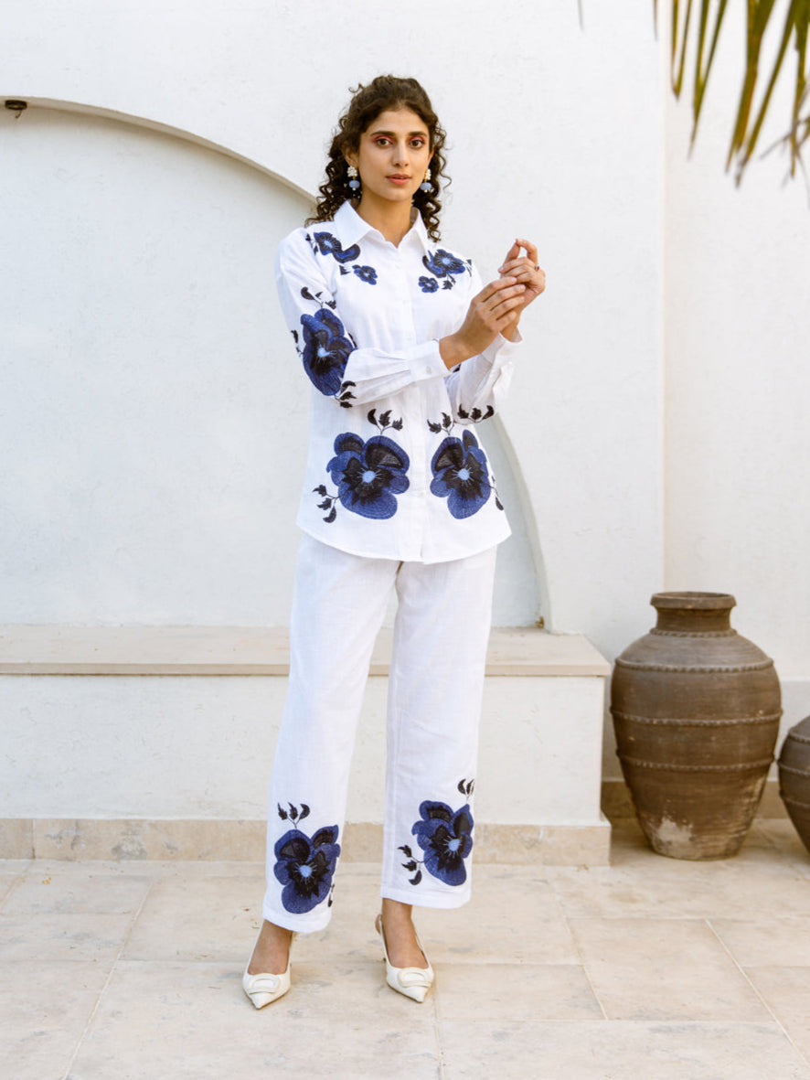 Viva Angel Indigo Embroided Co-ord Set