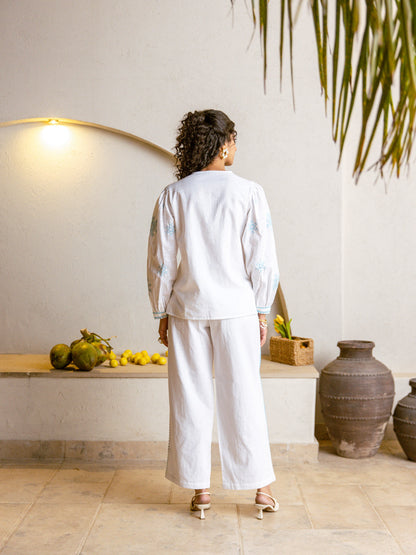 Viva pearl Embroidery Co-ord Set
