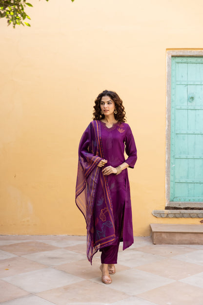 Saisha Imperial Premium Digital Print Muslin Suit Set