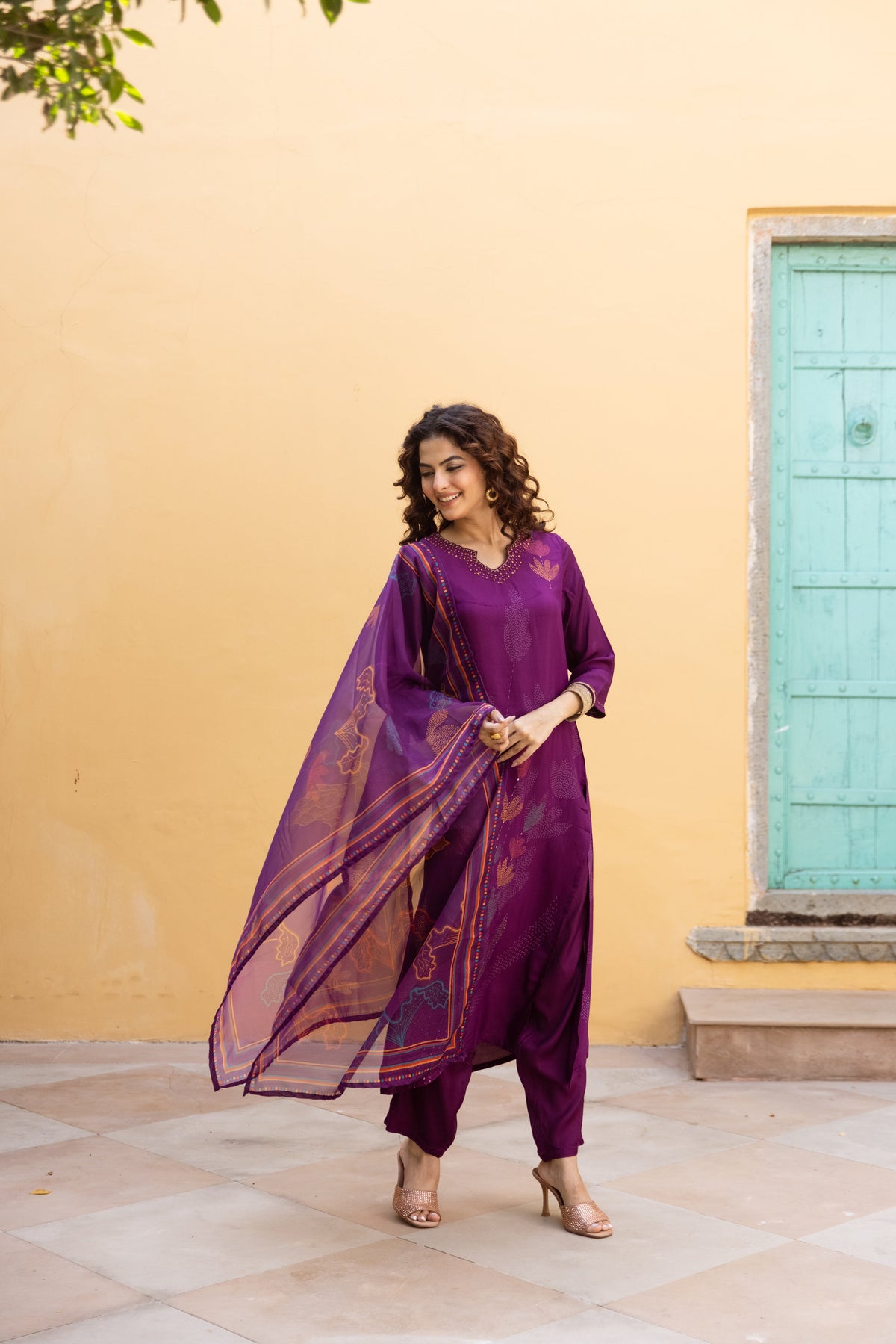 Saisha Imperial Premium Digital Print Muslin Suit Set