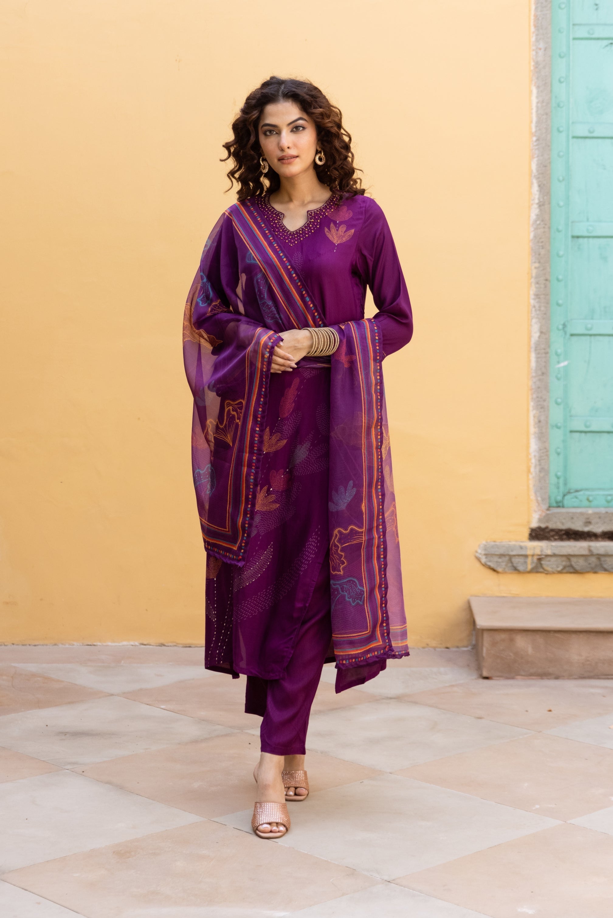 Saisha Imperial Premium Digital Print Muslin Suit Set