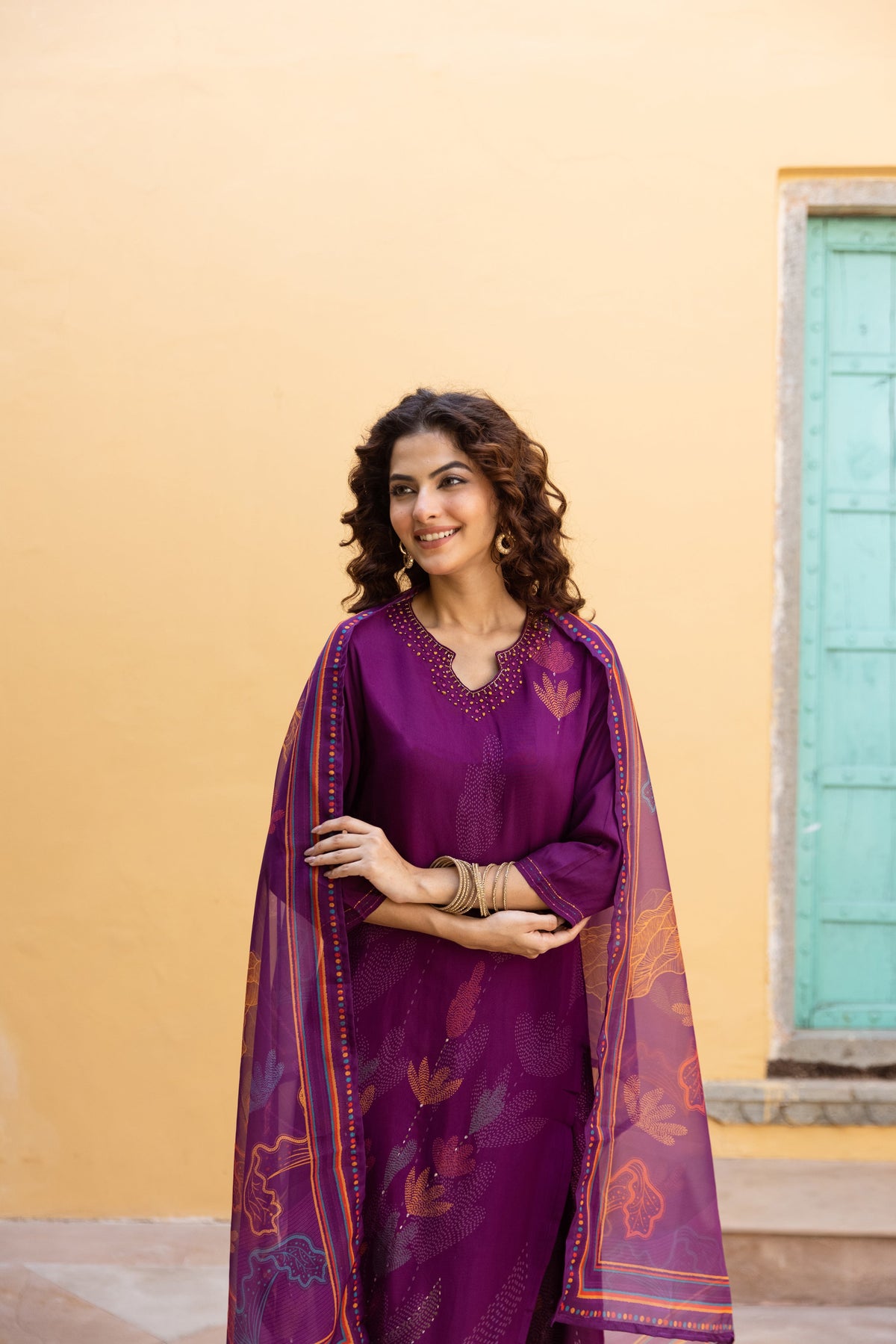 Saisha Imperial Premium Digital Print Muslin Suit Set