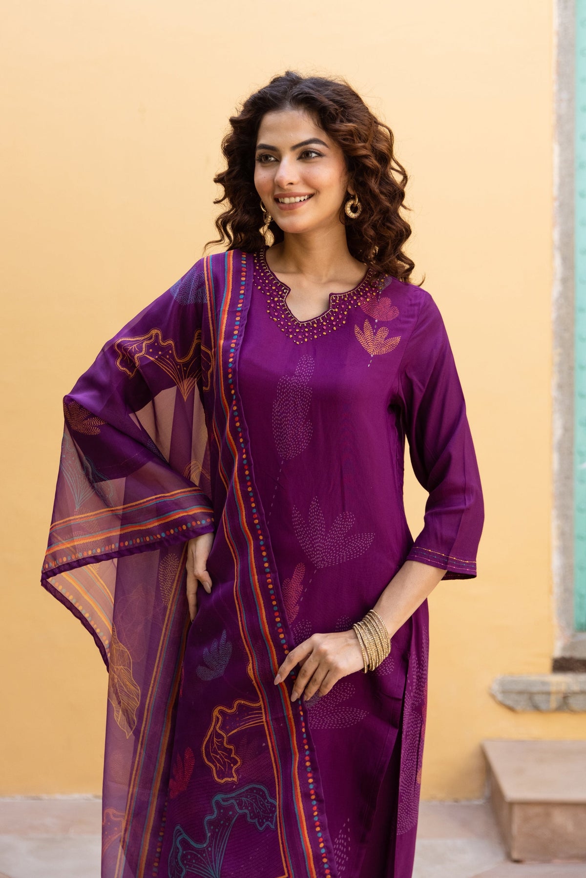 Saisha Imperial Premium Digital Print Muslin Suit Set