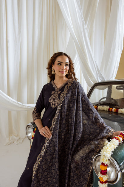 Bakul Taupe Full Work Suit Set