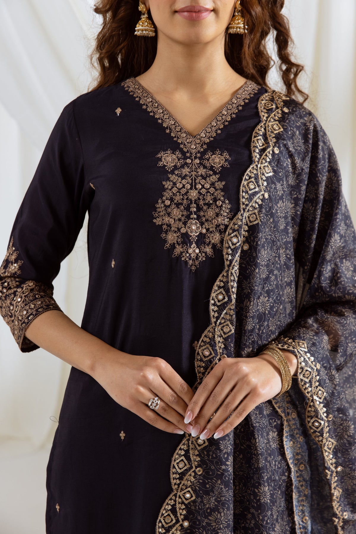 Bakul Taupe Full Work Suit Set
