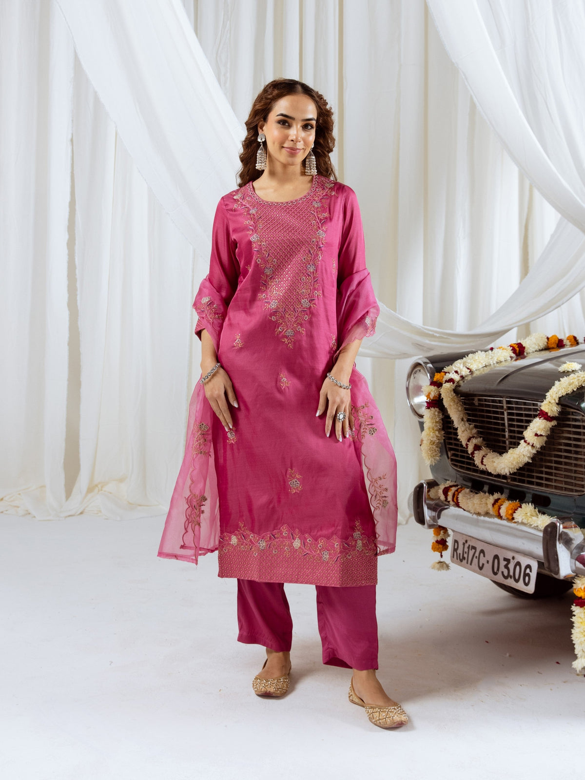 Bakul Rose Full Work Suit Set