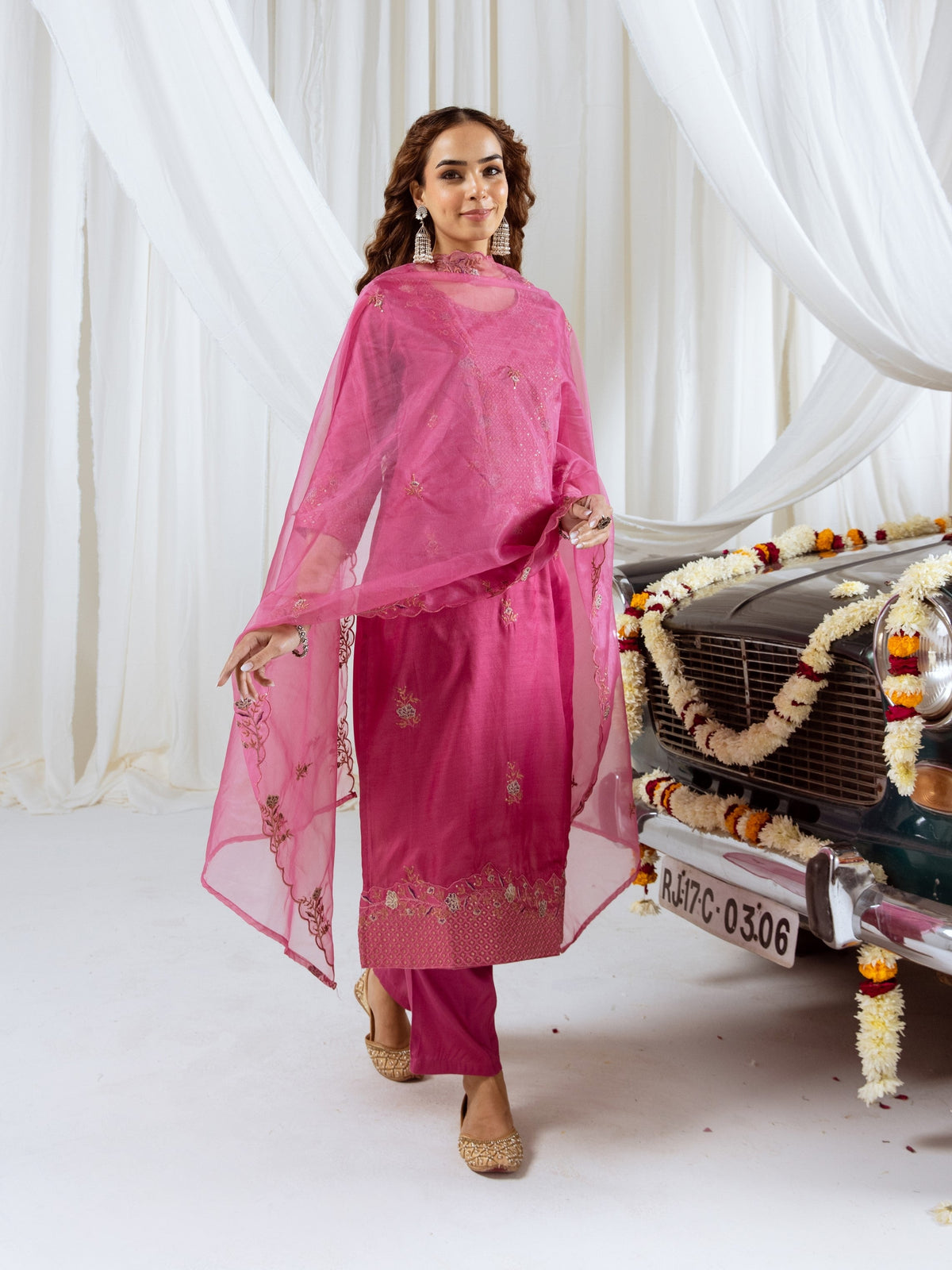 Bakul Rose Full Work Suit Set