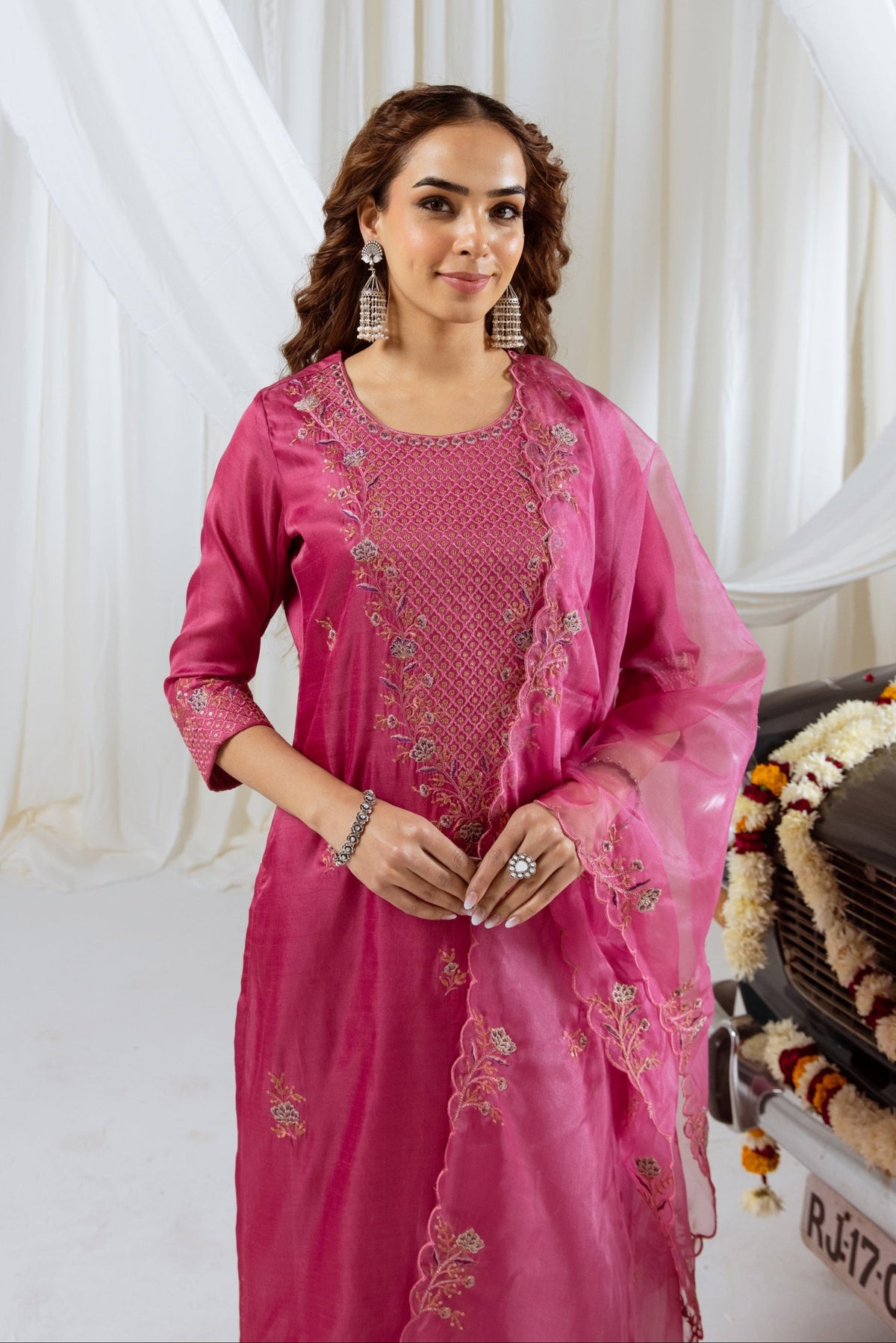 Bakul Rose Full Work Suit Set