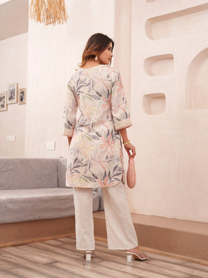 Tashvika heather Linen co-ord set
