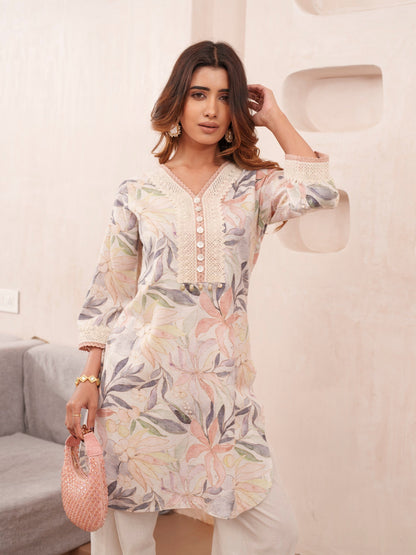 Tashvika heather Linen co-ord set