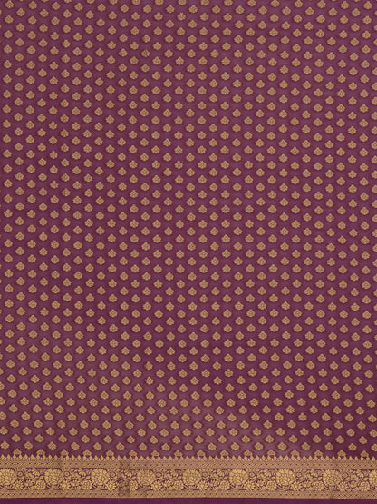 Women's Georgette Burgundy Woven Design Designer Saree With Blouse Piece