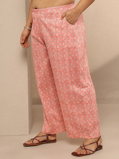 Dhiyona Women's Plus Size Floral Printed Regular Kurta with Trousers & With Dupatta