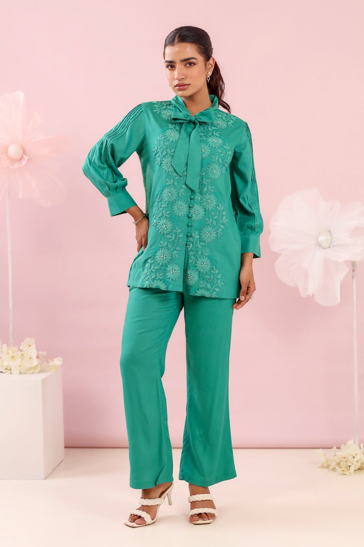 Purna emerald Cotton Co-ord Set