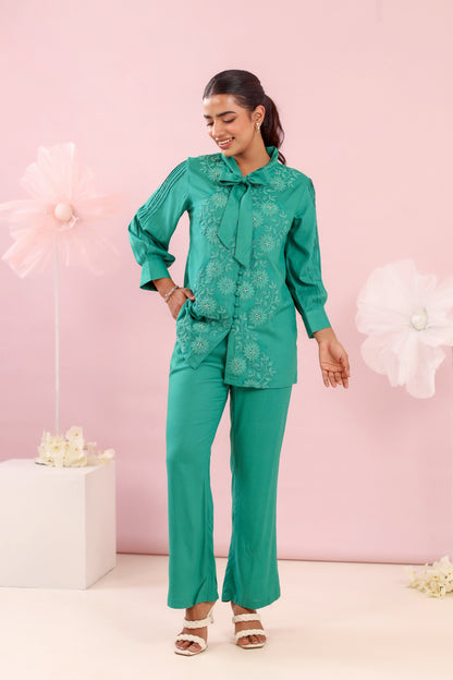 Purna emerald Cotton Co-ord Set