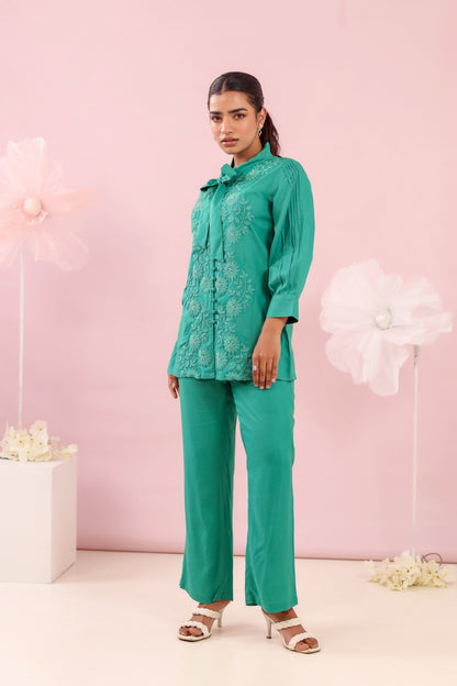 Purna emerald Cotton Co-ord Set