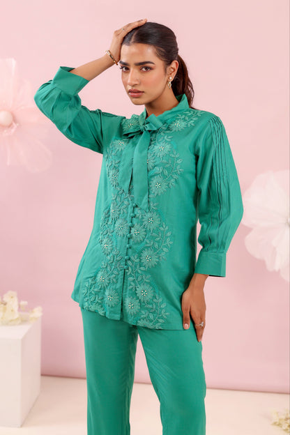 Purna emerald Cotton Co-ord Set