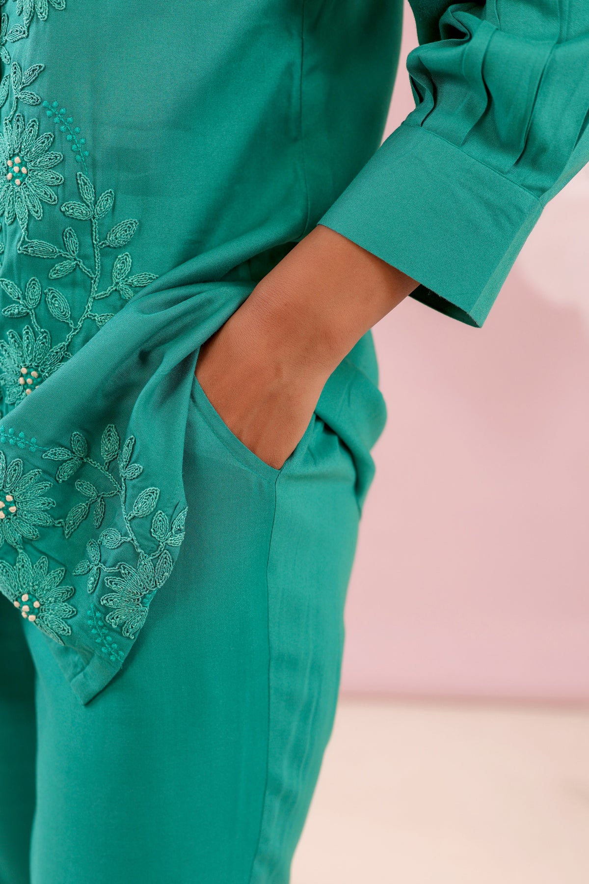 Purna emerald Cotton Co-ord Set
