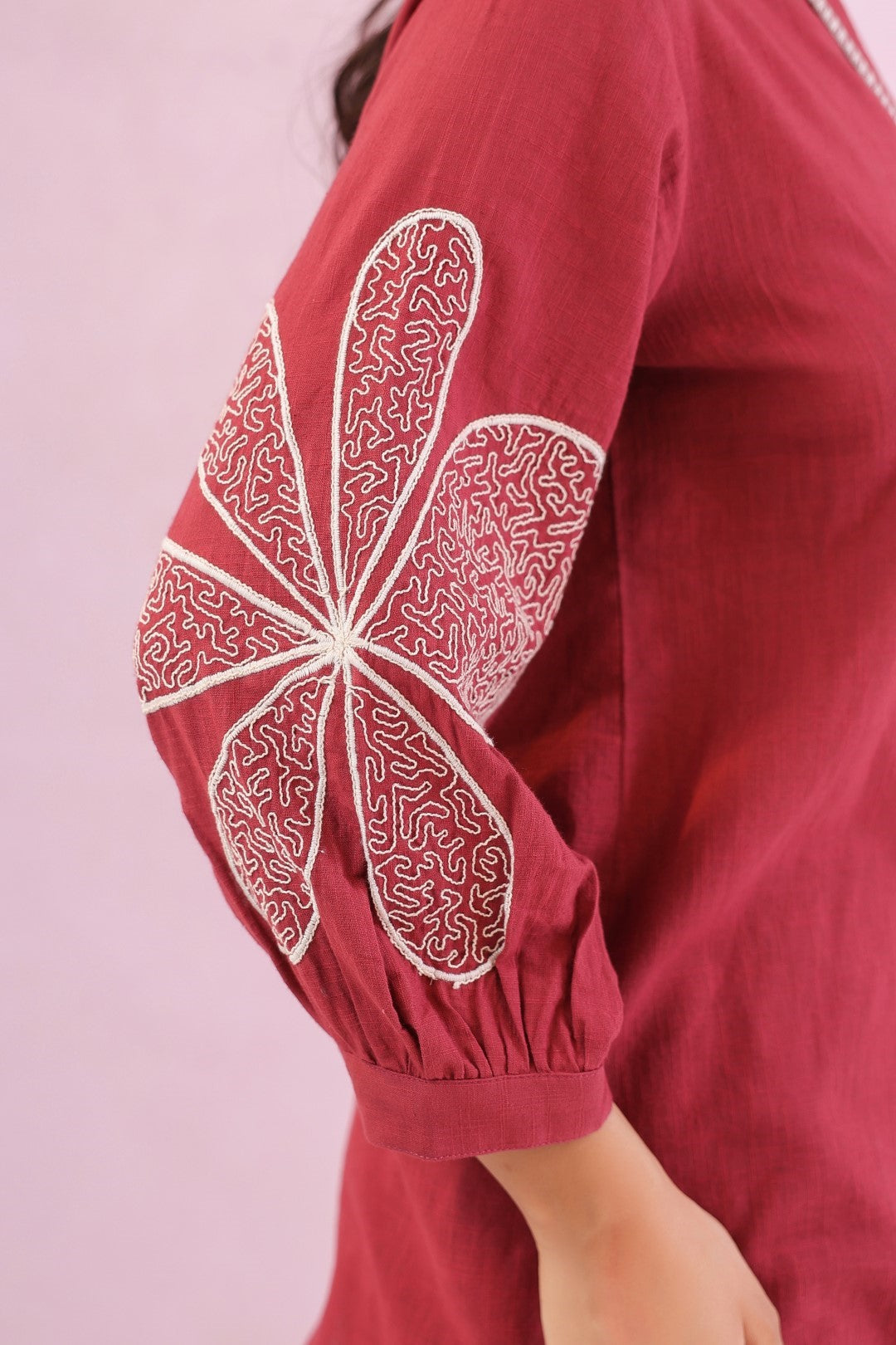 Raftar Rouge embroidery cotton co-ord set