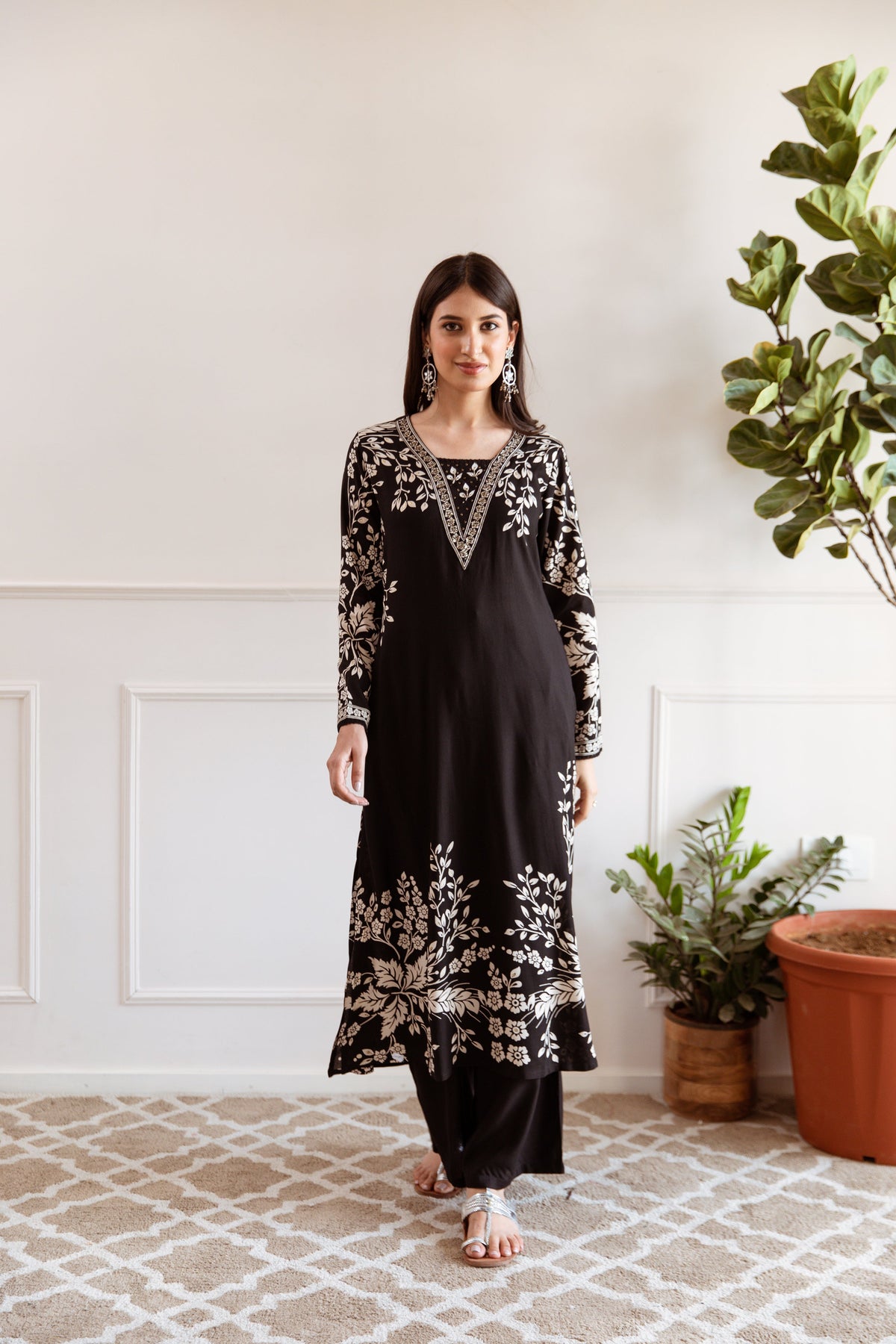 Aruna Jade Printed Kurta Pant Set