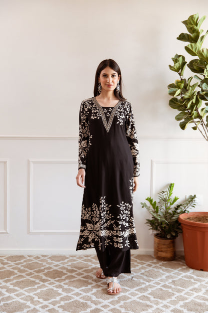 Aruna Jade Printed Kurta Pant Set