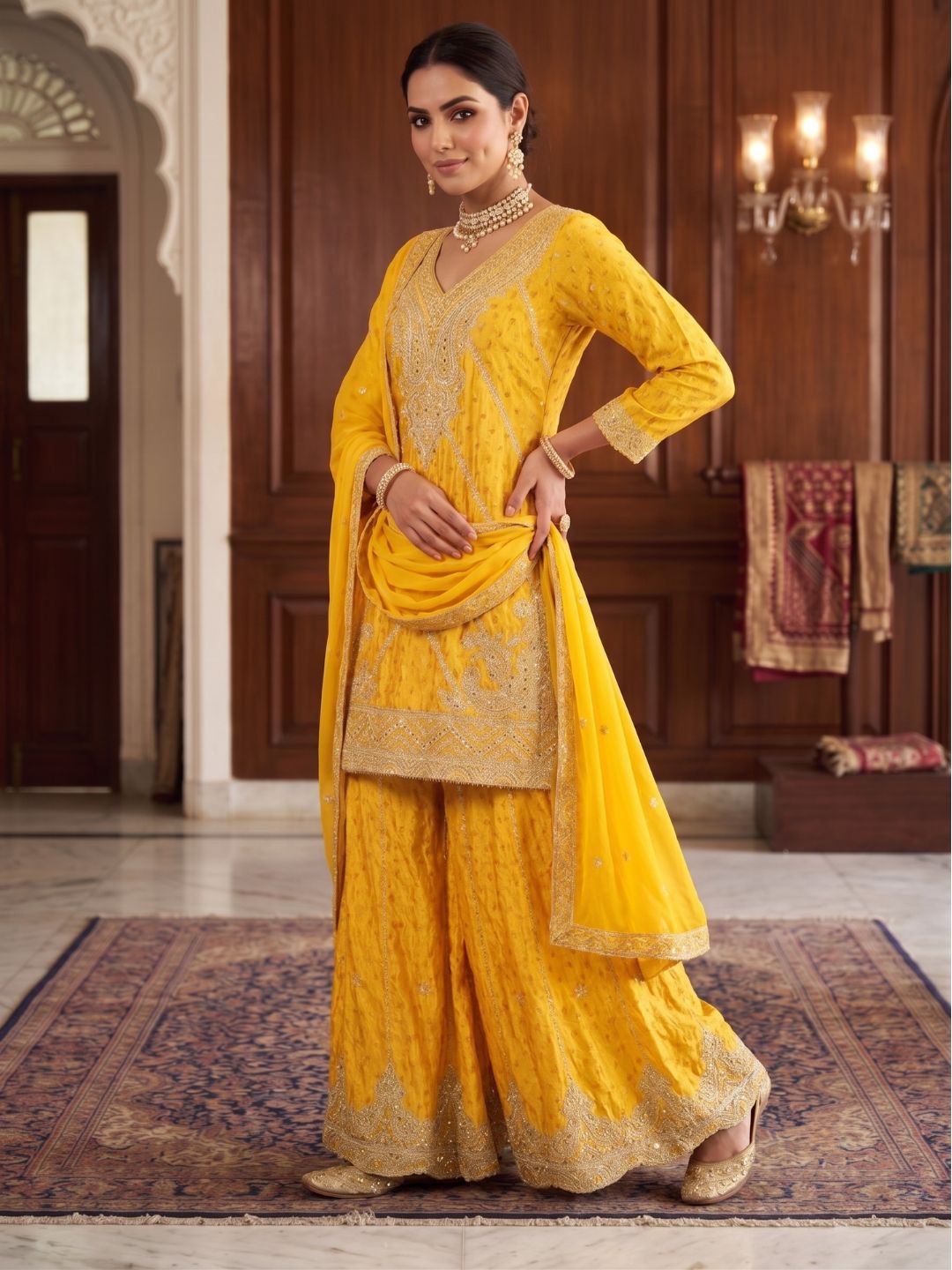 Sreyashi Amber Premium Full Heavy Work Suit set