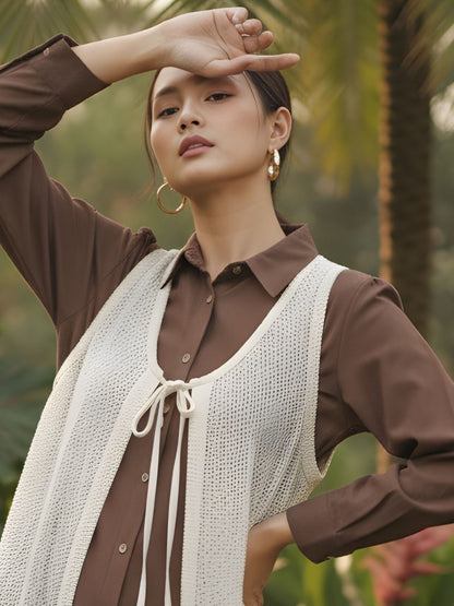 Ivanka browny cotton co-ord set