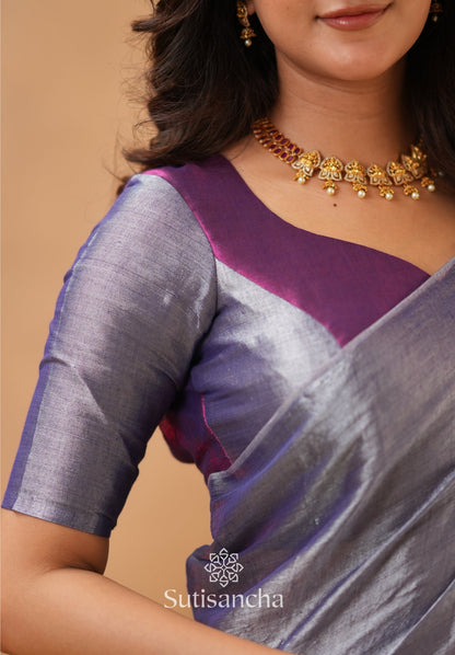 Dhiyona SS Regal Split Elegance Handloom Tissue Cotton Saree