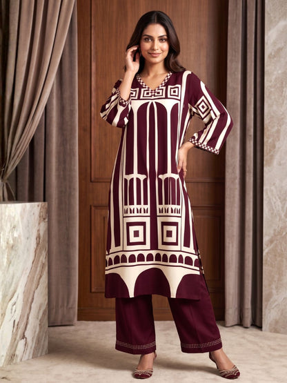 Sargun Mulberry Digital Printed Kurta Pant Set