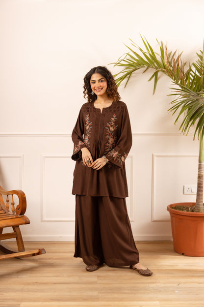 Karen fali embroidery cotton co-ord set