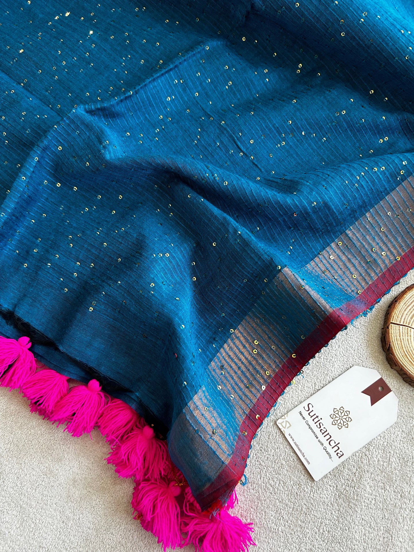 Dhiyona SS Sitaara Mul: Handwoven Sequin Elegance