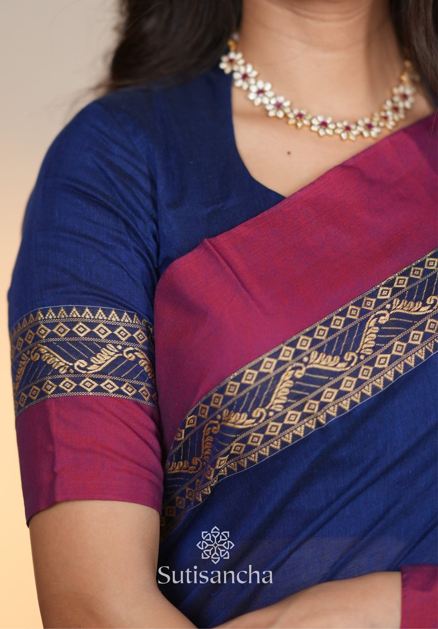Dhiyona SS The Weaver's Touch: Pure Bengal Cotton Saree with Timeless Appeal