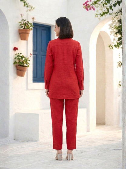 Divya Scarlet Work Co-ord Set