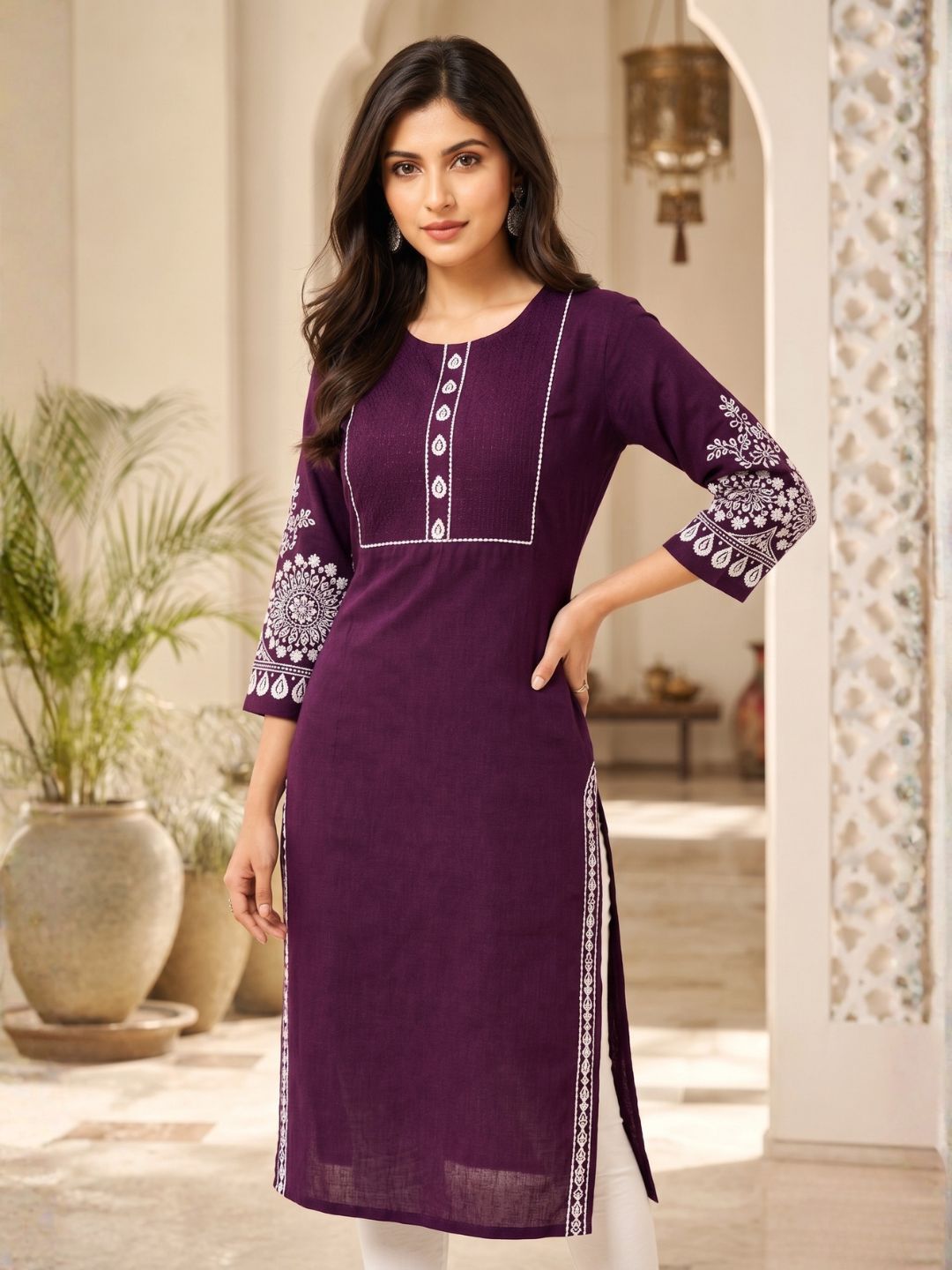 UMA VOILA EMBROIDERED KURTI