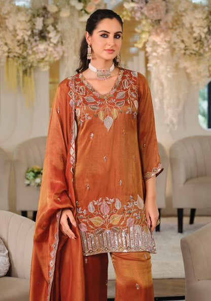 Areesa copper full work suit set