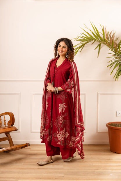 Karen melon cotton suit set