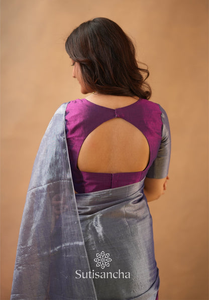 Dhiyona SS Regal Split Elegance Handloom Tissue Cotton Saree